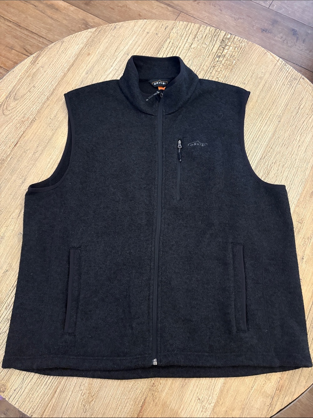 Orvis Men's Black Full-Zip Fleece Vest